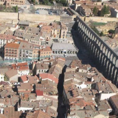 Vista del Azoguejo y el Acueducto de Segovia