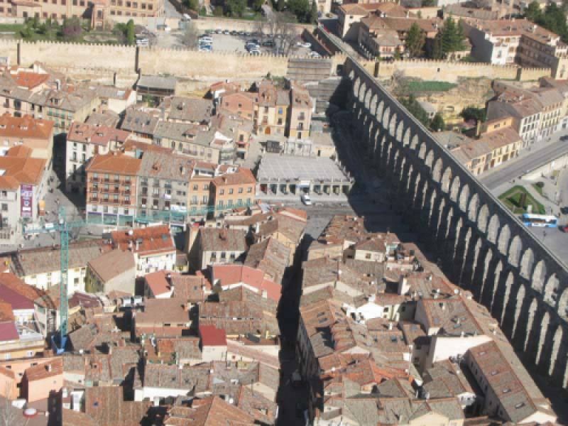 Vista del Azoguejo y el Acueducto de Segovia