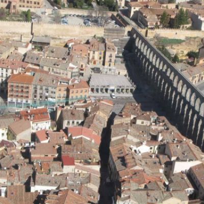Vista del Azoguejo y el Acueducto de Segovia