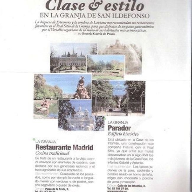 Restaurante Madrid. Cocina tradicional